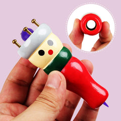 French Knitter Tool 2 Pack, Wooden Knitting Dolly Set Spool Knitting Doll for Children, Daughter, Grandkids, Knitting Loom