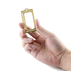 30Pcs Antique Label Holder 2.75" x 1.3" Metal Name Card Frame for Office Library File Drawer Tag Cabinet Shelves Drawer (Gold
