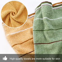 2 Pieces Towels Cotton Washcloths Towel, Towels Cotton Household Absorbent Cotton Towels Adult Thickened Soft Ground Towels