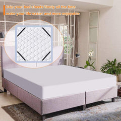 Bed Sheet Suspenders, 4pcs Adjustable Bed Sheet Holder Straps Sheet Fasteners Heavy Duty Bed Sheet Grippers for Mattresses