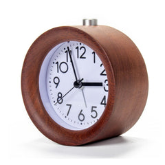 aboveClock Wooden Alarm Clock Bedside, No Ticking Bedside Clock with Snooze and Night Light Function