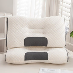 Ergonomic Pillow Memory Foam Pillow Neck Support Pillow Cooling Pillow - black and white - Size 48-74