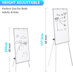 CARLA HOME Whiteboard Easel Portable Magnetic Dry Erase Board with Adjustable Tripod Stand & Height Adjustable for Office & H