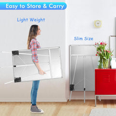 CARLA HOME Whiteboard Easel Portable Magnetic Dry Erase Board with Adjustable Tripod Stand & Height Adjustable for Office & H