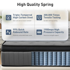 Sleep On Bedding Pocket Spring Memory Foam Hybrid Euro Top Mattress – Double