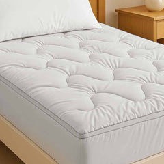 1000GSM Luxe Fully Fitted Mattress Topper 10cm thick with Fitted Skirt Queen