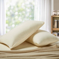 1000TC Premium Ultra Soft King size Pillowcases 2-Pack - Yellow Cream