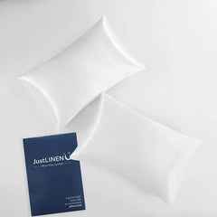 2 Pack Satin Pillowcases Luxury Soft Cushion Covers Bedroom Home Decor - Silver