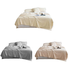 Plush Blanket Leisure Blanket Autumn Winter Warm Nap Throw Soft Cozy - White-100x150cm