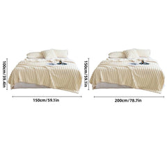 Plush Blanket Leisure Blanket Autumn Winter Warm Nap Throw Soft Cozy - White-100x150cm