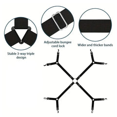 Adjustable Comforter Sheet Buckle Fixer Non-Slip Elastic Clip for Bedding Secure