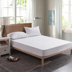 Single 96x200cm Hotel Bedding White Cotton Satin Bedspread - Cotton single jet satin-80x80s