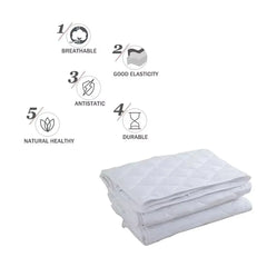 Hotel Mattress Comfort Pads Fabric Bedding Topper Mattress Protectors Cover - 91x190cm-Plain