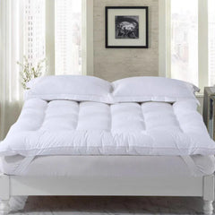 Hotel Mattress Protection Pads Bedding Comfort Mattress Topper Pads Mattress - 137x190cm-Brushed Fabric
