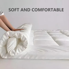 Hotel Mattress Protection Pads Bedding Comfort Mattress Topper Pads Mattress - 183x203cm-Brushed Fabric