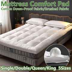 Hotel Mattress Protection Pads Bedding Comfort Mattress Topper Pads Mattress - 183x203cm-Cotton Down