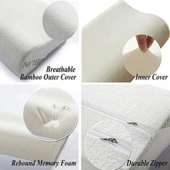 1/2PCS Memory Foam Neck Pillow Wavy Contour Slow Rebound Pillow - 60x40x12cm-1pc