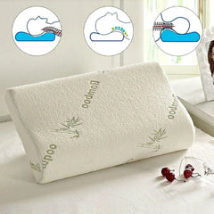 1/2PCS Memory Foam Neck Pillow Wavy Contour Slow Rebound Pillow - 60x40x12cm-1pc
