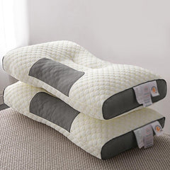 Ergonomic Contour Pillow Knitted Cotton Filling Neck Support for All Sleepers - 1PC