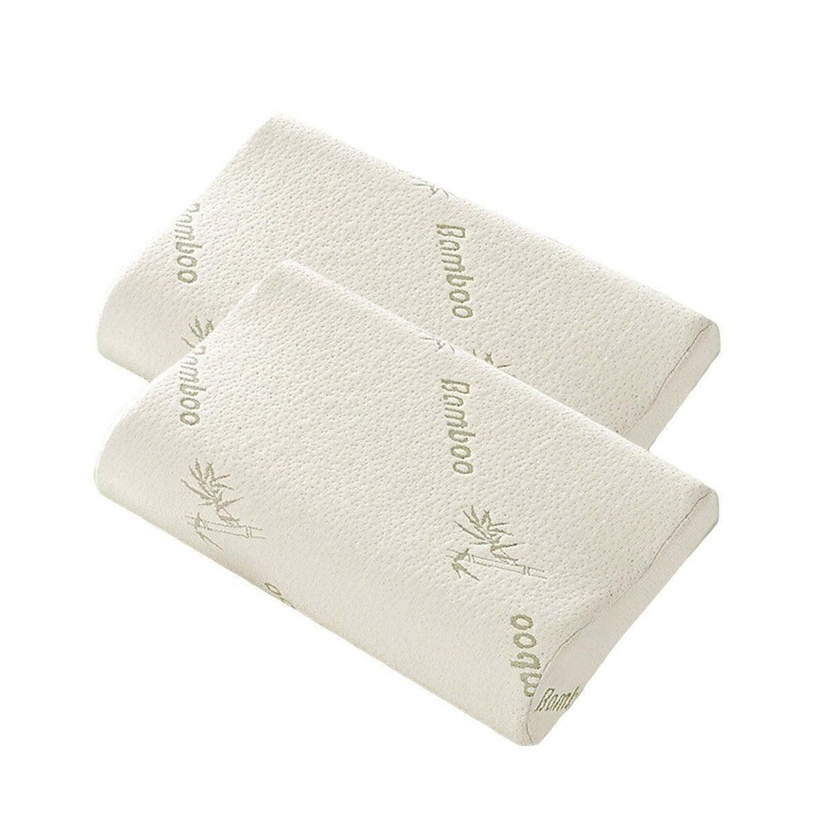 1/2PCS Memory Foam Neck Pillow Wavy Contour Slow Rebound Pillow - 50x30x10cm-2pcs