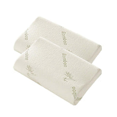 1/2PCS Memory Foam Neck Pillow Wavy Contour Slow Rebound Pillow - 50x30x10cm-2pcs
