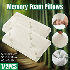 1/2PCS Memory Foam Neck Pillow Wavy Contour Slow Rebound Pillow - 50x30x10cm-2pcs