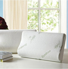 1/2PCS Memory Foam Neck Pillow Wavy Contour Slow Rebound Pillow - 50x30x10cm-1pc