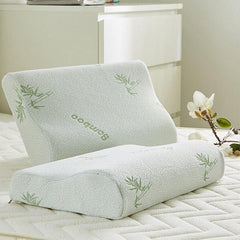 1/2PCS Memory Foam Neck Pillow Wavy Contour Slow Rebound Pillow - 55x35x11cm-1pc