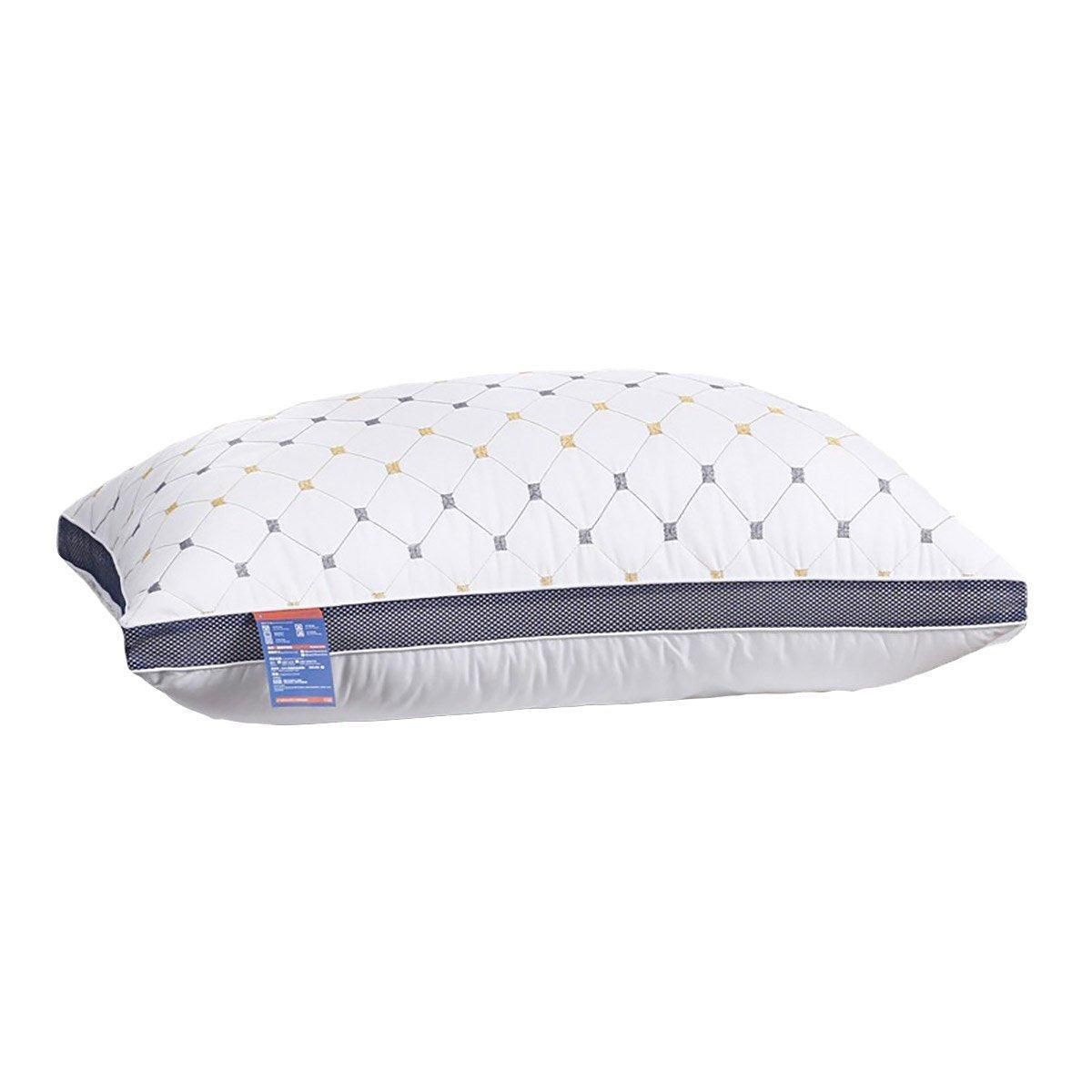 1/2pcs High Rebound Feather Velvet Pillow Washable Soft Bed Cushion Core Support - 800g