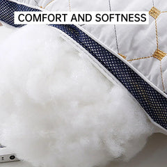 1/2pcs High Rebound Feather Velvet Pillow Washable Soft Bed Cushion Core Support - 800g