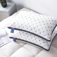 1/2pcs High Rebound Feather Velvet Pillow Washable Soft Bed Cushion Core Support - 800g