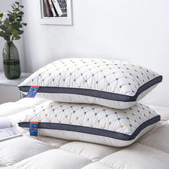 1/2pcs High Rebound Feather Velvet Pillow Washable Soft Bed Cushion Core Support - 800g
