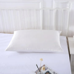 Silk Envelope Pillowcase Soft Satin Protective Cover for Bed Sleep Comfort - Silver