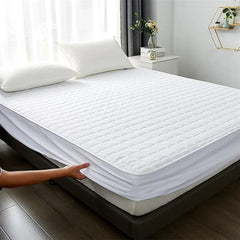 Hotel Mattress Protector Bed Top Cover Waterproof Fitted Sheet Bedroom Hygiene - 153x203cm