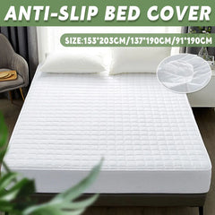 Hotel Mattress Protector Bed Top Cover Waterproof Fitted Sheet Bedroom Hygiene - 91x190cm