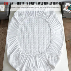 Hotel Mattress Protector Bed Top Cover Waterproof Fitted Sheet Bedroom Hygiene - 91x190cm