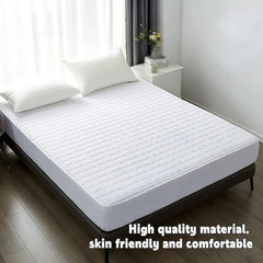 Hotel Mattress Protector Bed Top Cover Waterproof Fitted Sheet Bedroom Hygiene - 91x190cm
