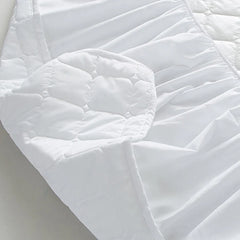Hotel Mattress Protector Bed Top Cover Waterproof Fitted Sheet Bedroom Hygiene - 91x190cm