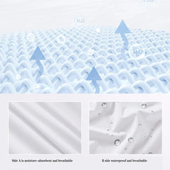 Waterproof Mattress Protector Fitted Sheet Bed Cover for Single King Single Double Queen - 99x190cm