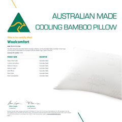 Luxor Australian Made Bamboo Cooling Pillow Standard Size Twin Pack