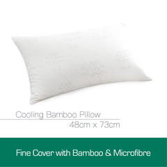 Luxor Australian Made Bamboo Cooling Pillow Standard Size Four Pack