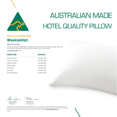 Luxor Australian Made Hotel Quality Pillow Standard Size Single Pack