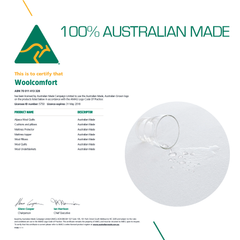 Woolcomfort Cotton Terry Fully Fitted Waterproof Mattress Protector Single Size