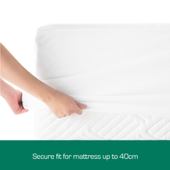 Woolcomfort Cotton Terry Fully Fitted Waterproof Mattress Protector Single Size