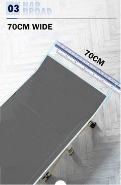 Camping Portable Stretcher Single Foldable Folding Bed Mattress Recliner Mat - grey