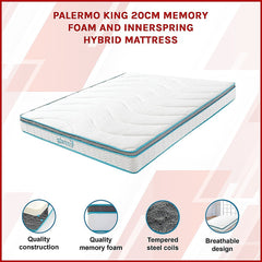 PALERMO Memory Foam Hybrid Mattress – King