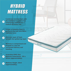 PALERMO Memory Foam Hybrid Mattress – King