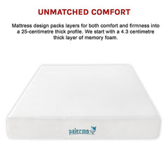 PALERMO Memory Foam Gel Mattress – Queen