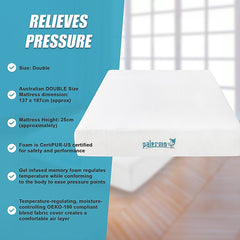 PALERMO Memory Foam Gel Mattress – Double