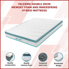 PALERMO Memory Foam Hybrid Mattress – Double